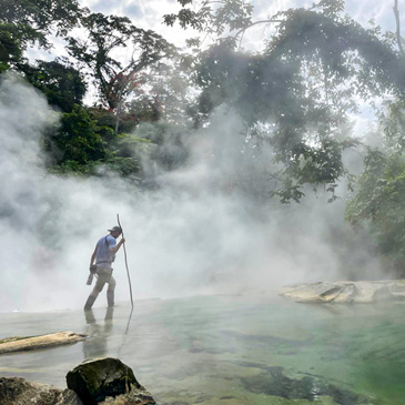 Boiling river